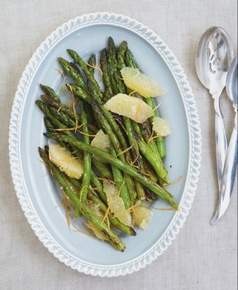 Skillet asparagus with grapefruit