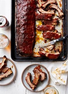 Skillet baby back ribs with Szechuan barbecue sauce