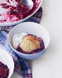 Skillet biscuits with berries