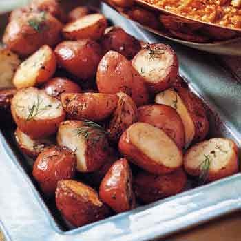 Skillet-browned potatoes with fresh dill