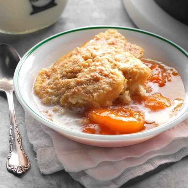 Skillet caramel apricot grunt