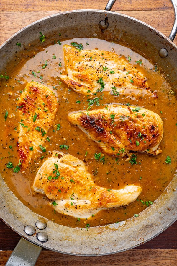Skillet chicken and gravy