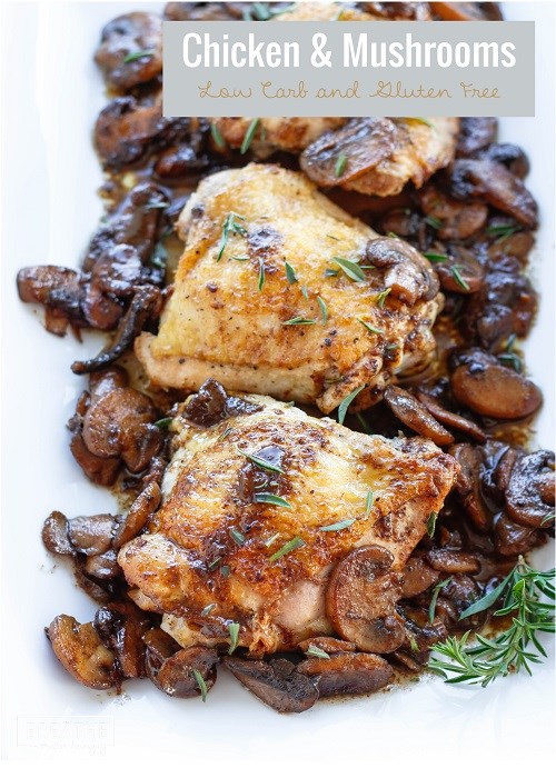 Skillet chicken and mushrooms