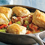 Skillet chicken cobbler