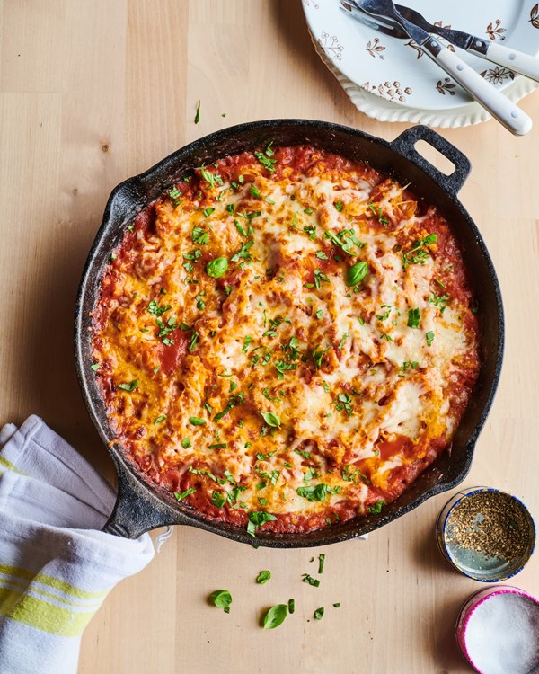 Skillet chicken Parmesan spaghetti squash