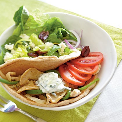 Skillet chicken souvlaki