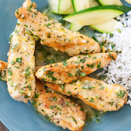 Skillet citrus chicken tenders