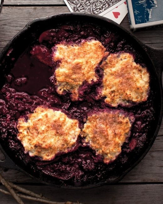 Skillet-cooked mixed-berry grunt