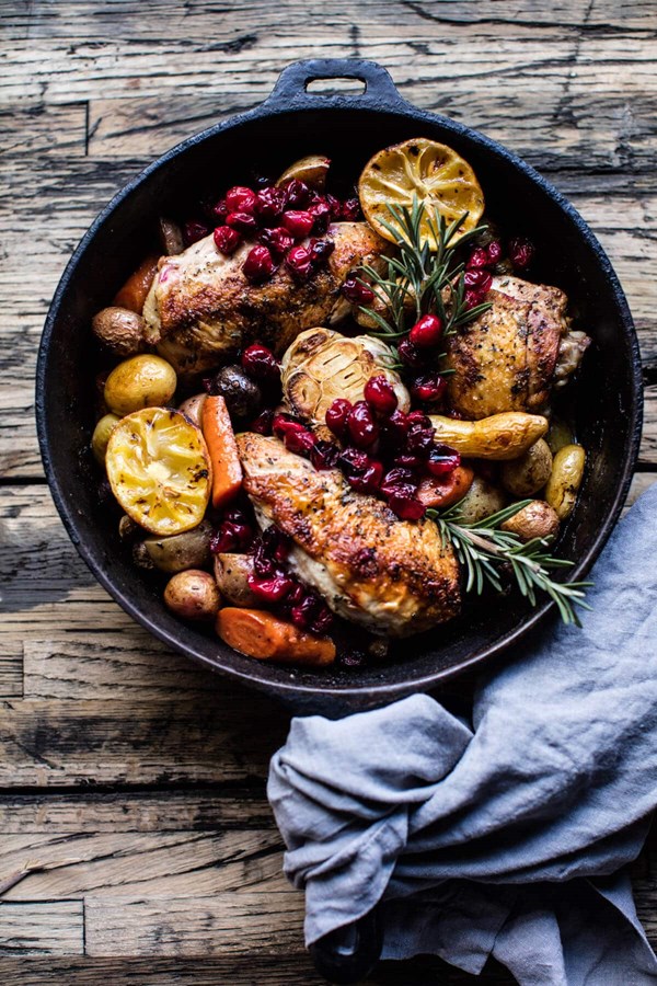 Skillet cranberry roasted chicken