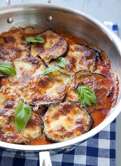 Skillet eggplant Parmesan