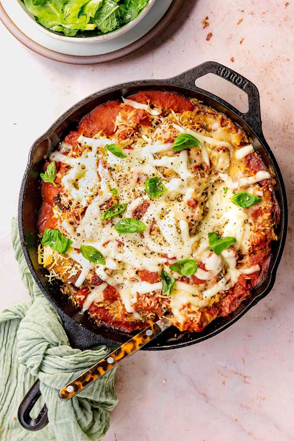 Skillet eggplant Parmesan 
