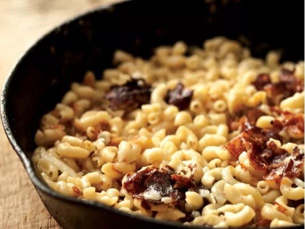 Skillet-fried cheddar mac and cheese [Alex Young, Zingerman's Roadhouse]