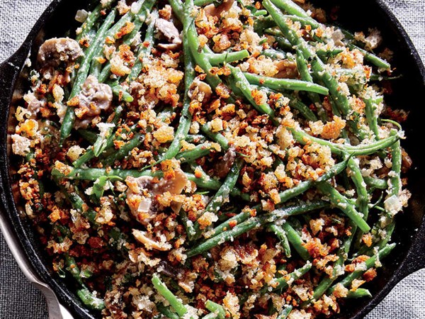 Skillet green bean casserole