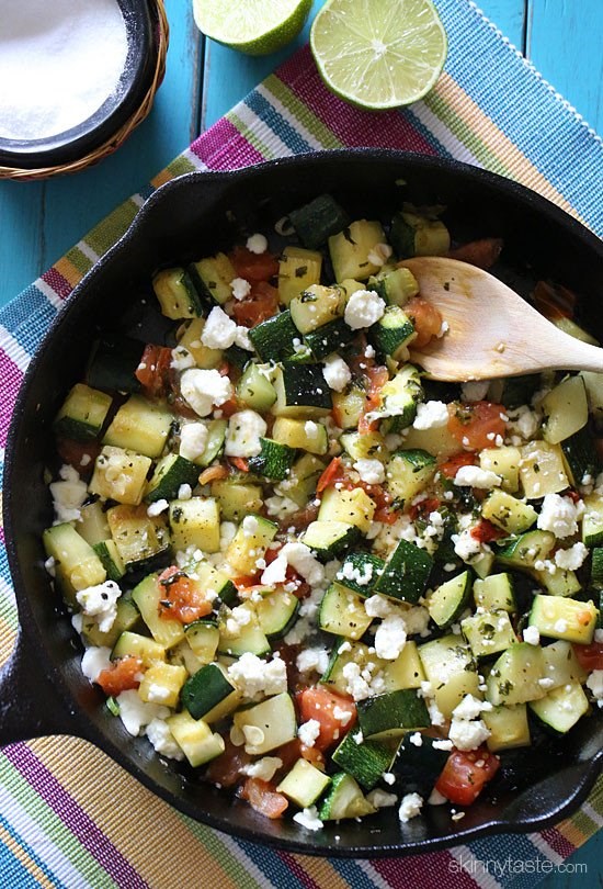 Skillet Mexican zucchini
