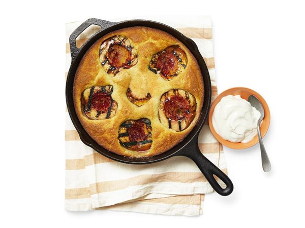 Skillet nectarine cake
