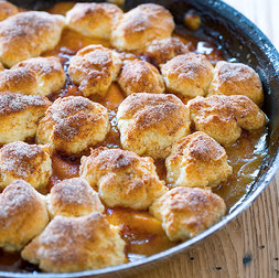 Skillet peach cobbler