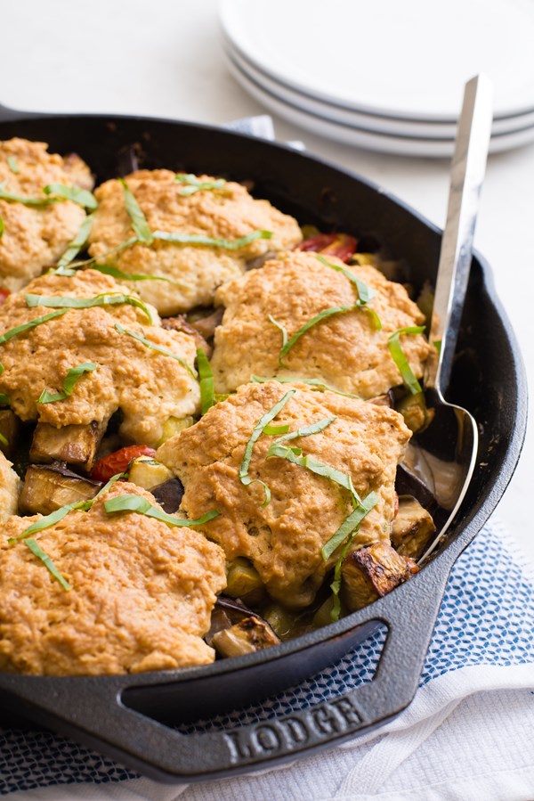 Skillet ratatouille cobbler