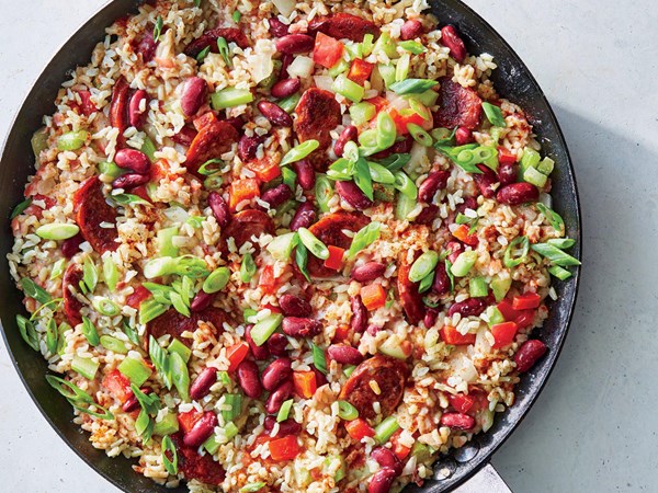 Skillet red beans and rice