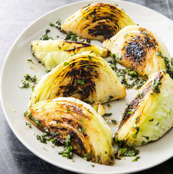 Skillet-roasted cabbage