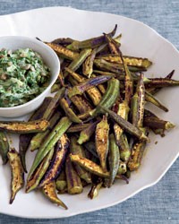 Skillet-roasted spiced okra