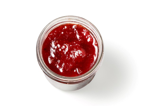 Skillet strawberry-plum jam