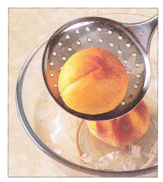 Skinning stone fruits