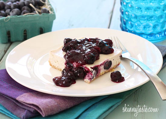 Skinny blueberry cheesecake