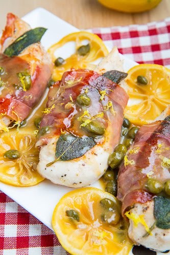 Skinny chicken saltimbocca