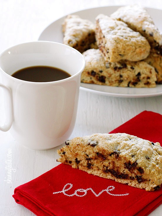 Skinny chocolate chip buttermilk scones