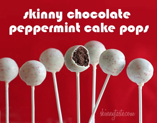 Skinny chocolate peppermint cake pops