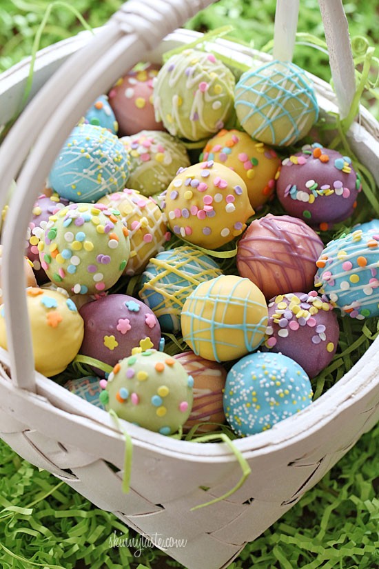 Skinny Easter egg cake balls