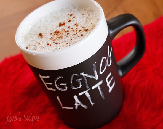 Skinny eggnog latte