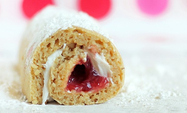 Skinny mini jelly roll cake