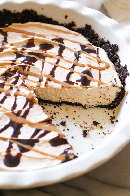 Skinny no-bake peanut butter pie