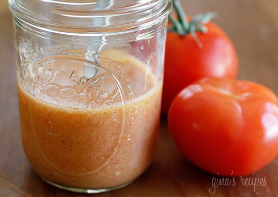 Skinny red wine tomato vinaigrette