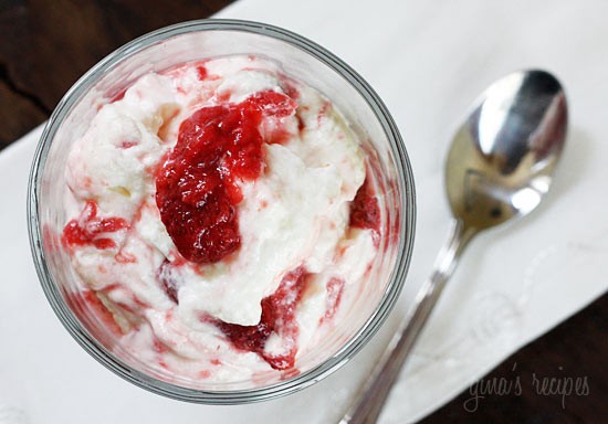 Skinny strawberry fool