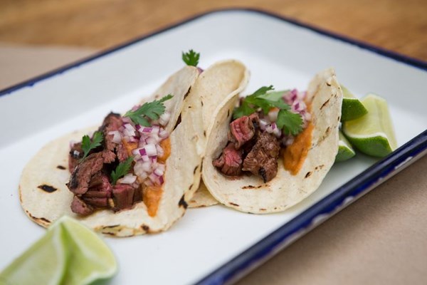 Skirt steak asada tacos