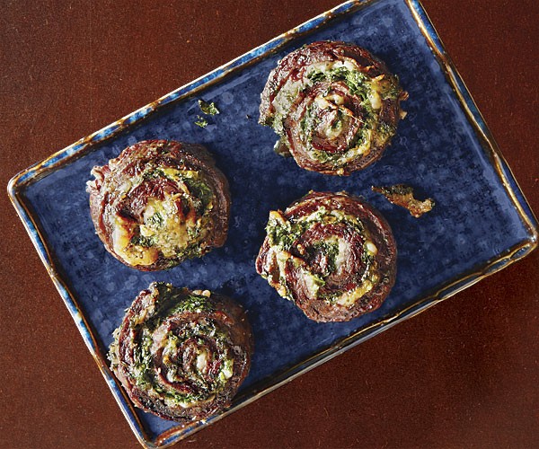 Skirt steak pinwheels