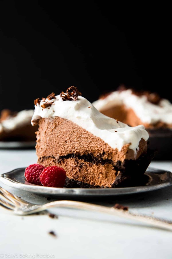Sky-high chocolate mousse pie