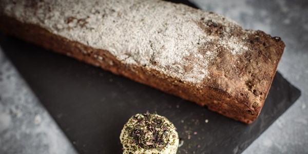 Skye black ale, rye and seed loaf
