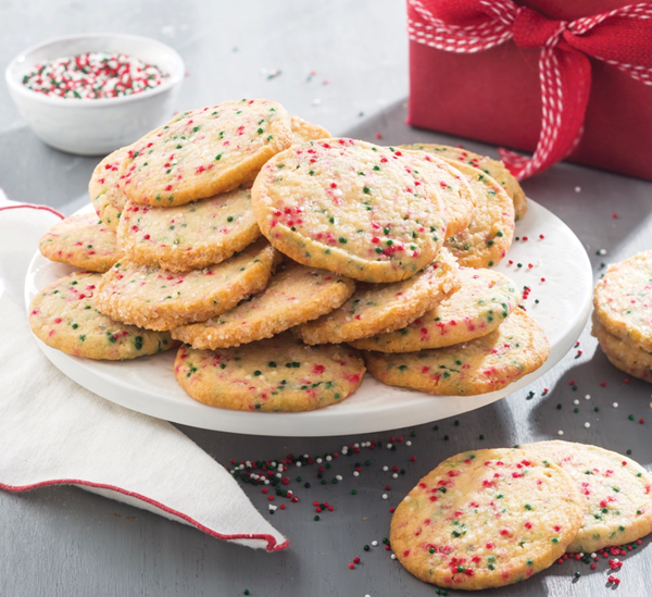 Slice-and-bake holiday confetti cookies