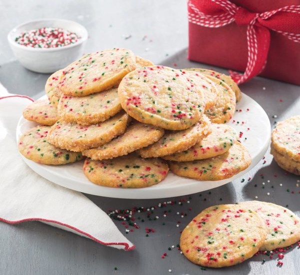 Slice-and-bake holiday confetti cookies