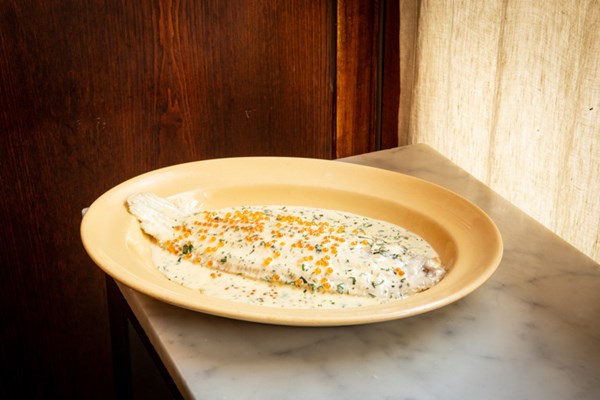 Slip sole and smoked eel cream