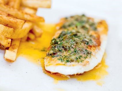 Slip sole/paprika butter