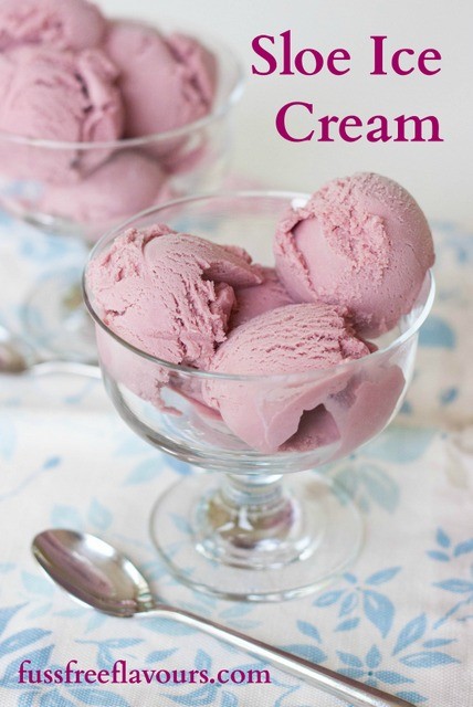 Sloe ice cream