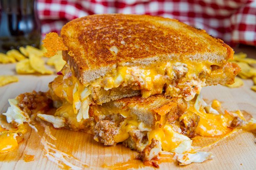 Sloppy Joe grilled cheese sandwich