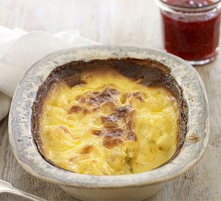 Slow-baked clotted cream rice pudding