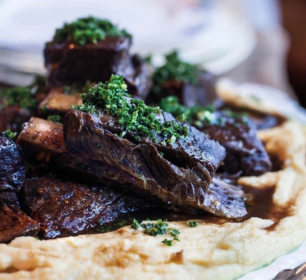 Slow-braised beef short ribs