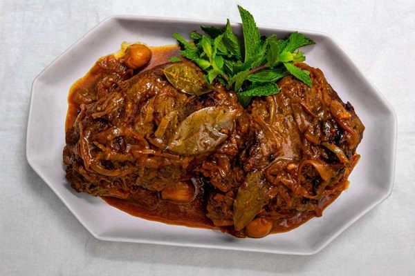 Slow-braised lamb shoulder