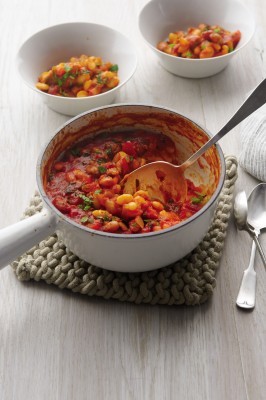 Slow-cooked baked beans